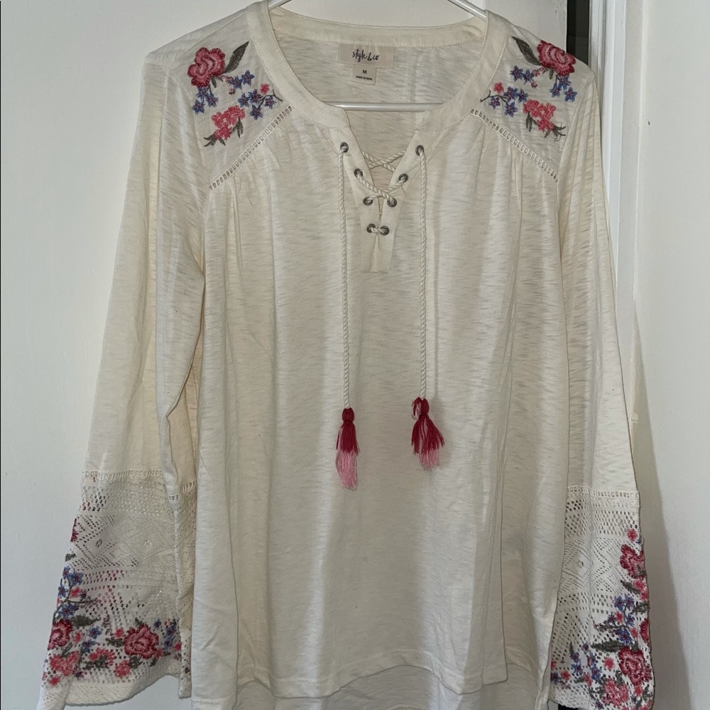 Style & Co boho shirt size M
